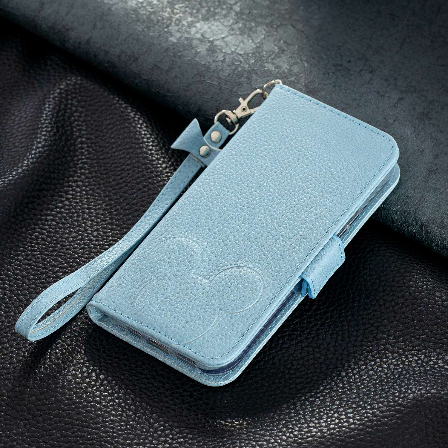 リボン付き手帳型スマホケース