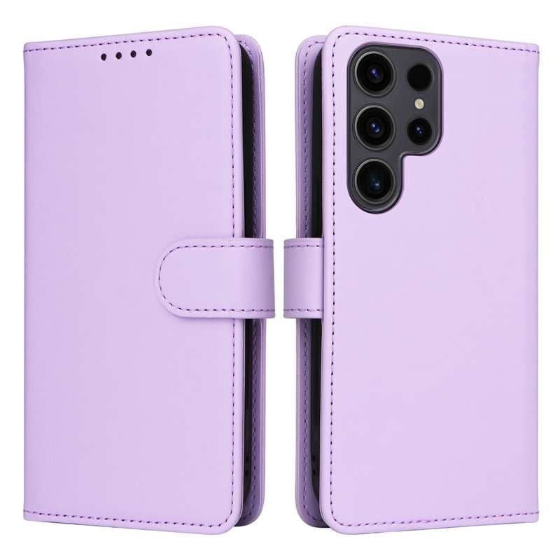 パステルパープル マルチ機能 手帳型スマホケース