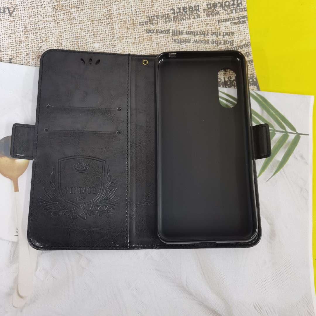 手帳型スマホケース  ヴィンテージ風 手帳型 アクオス ケース