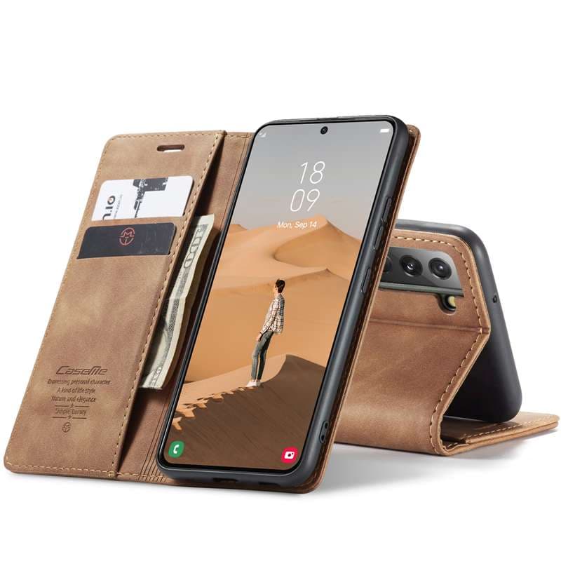手帳型スマホケース  Galaxy多機能レザーウォレットケース
