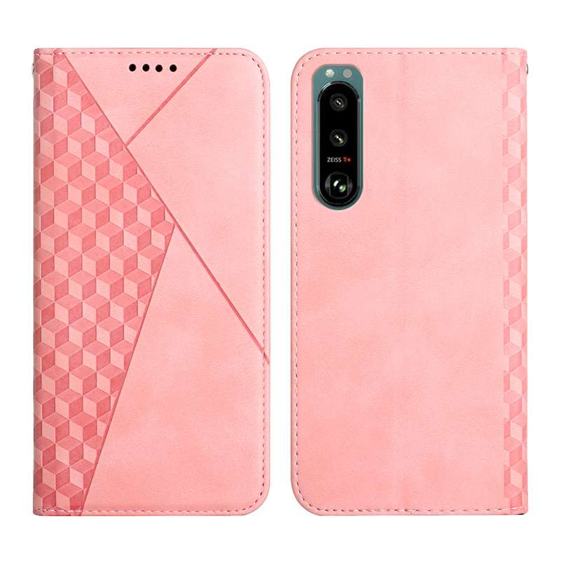幾何学模様デザイン 手帳型スマホケース Xperia対応