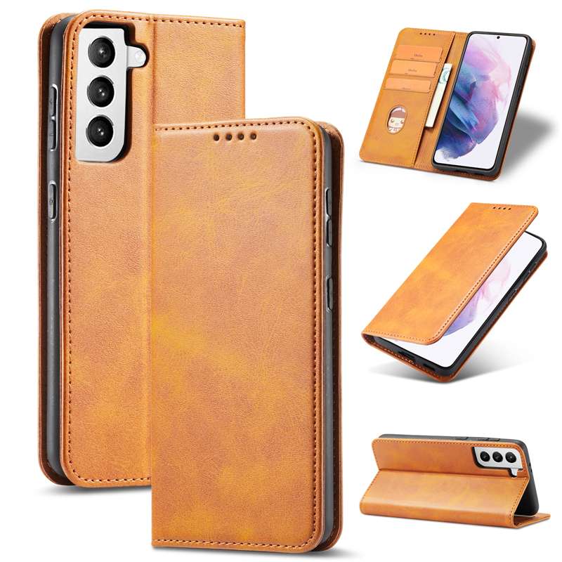 手帳型スマホケース  Galaxy用レザー調マルチカラー手帳型ケース