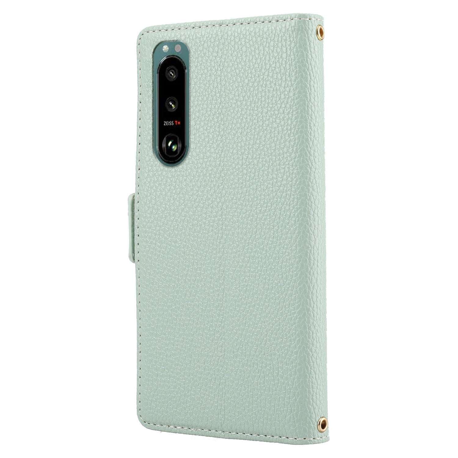 手帳型スマホケース  Xperia用 多機能レザー調手帳型ケース