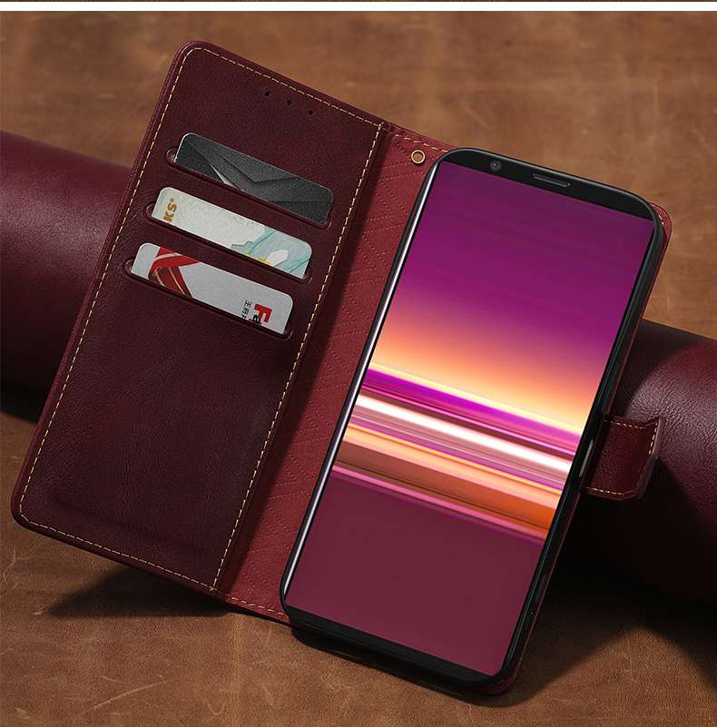 手帳型スマホケース  エクスペリア用 上質レザー 多機能手帳型ケース