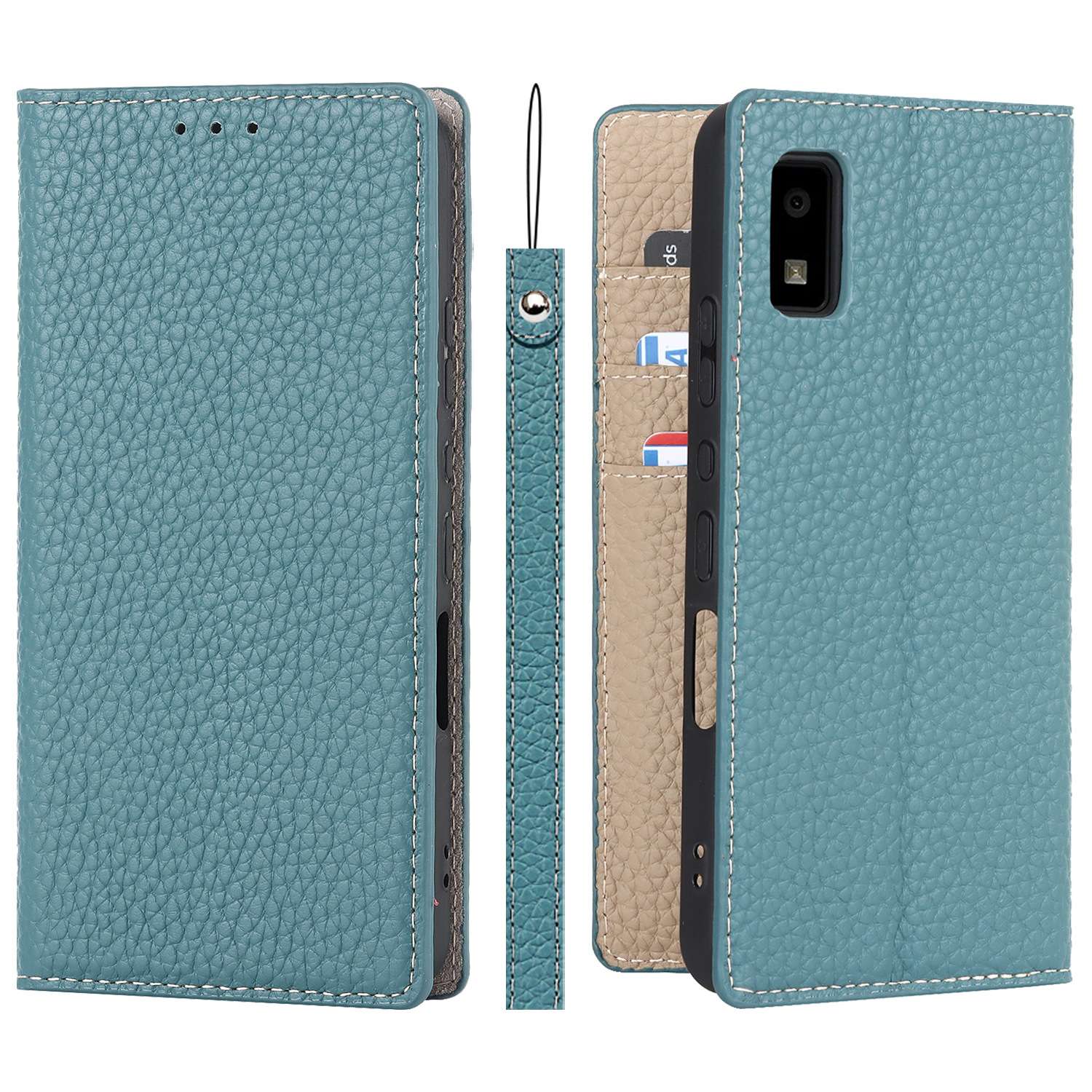 手帳型スマホケース  AQUOS用 高級感ある手帳型レザーケース