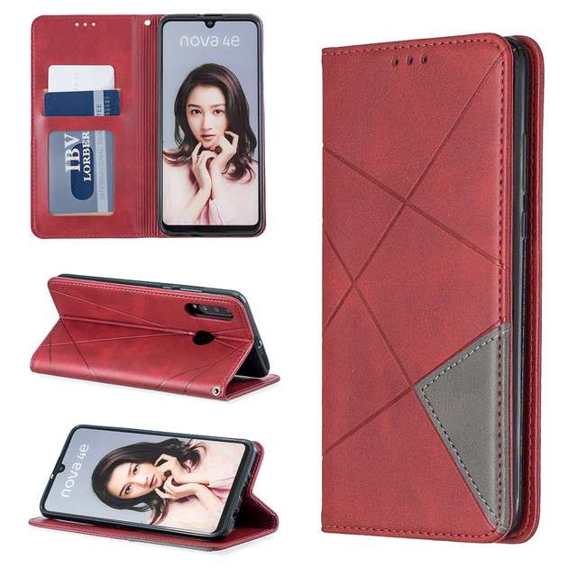 手帳型スマホケース  ファーウェイ ノバ 4e 手帳型レザーケース