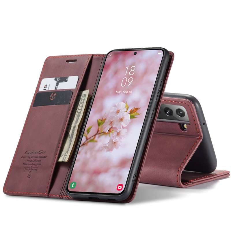 手帳型スマホケース  Galaxy多機能レザーウォレットケース