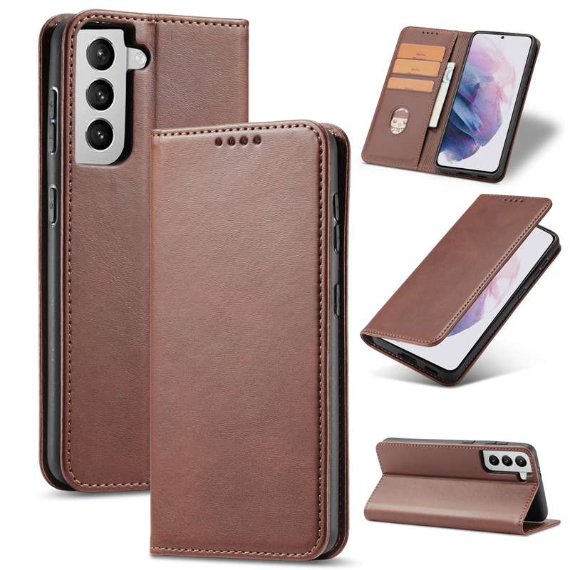 手帳型スマホケース  Galaxy用レザー調マルチカラー手帳型ケース