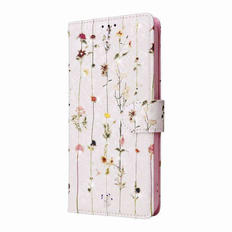 手帳型スマホケース  華やか薔薇柄 手帳型スマートフォンケース