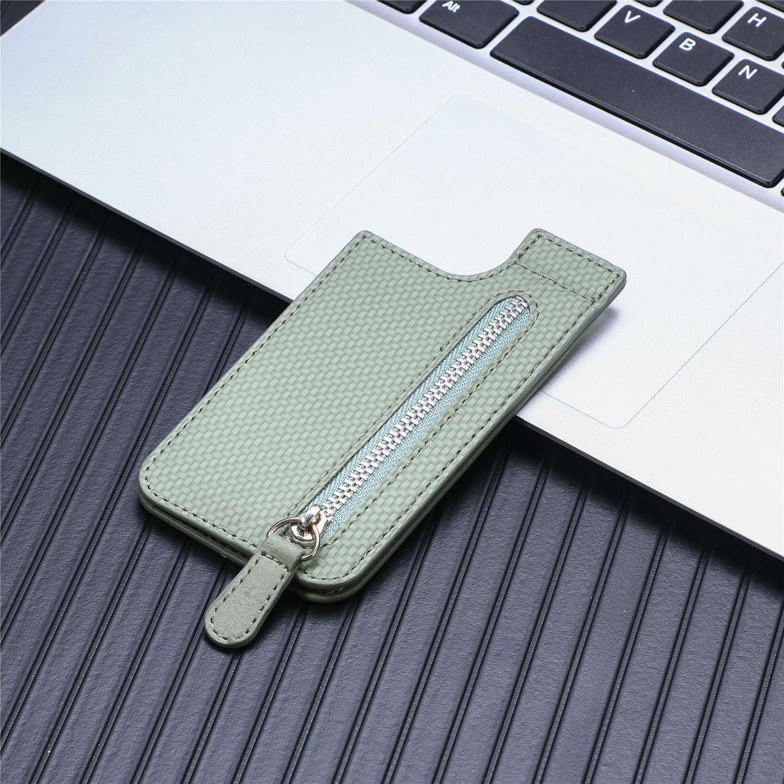 手帳型スマホケース  ジッパー付き多機能カード収納ケース