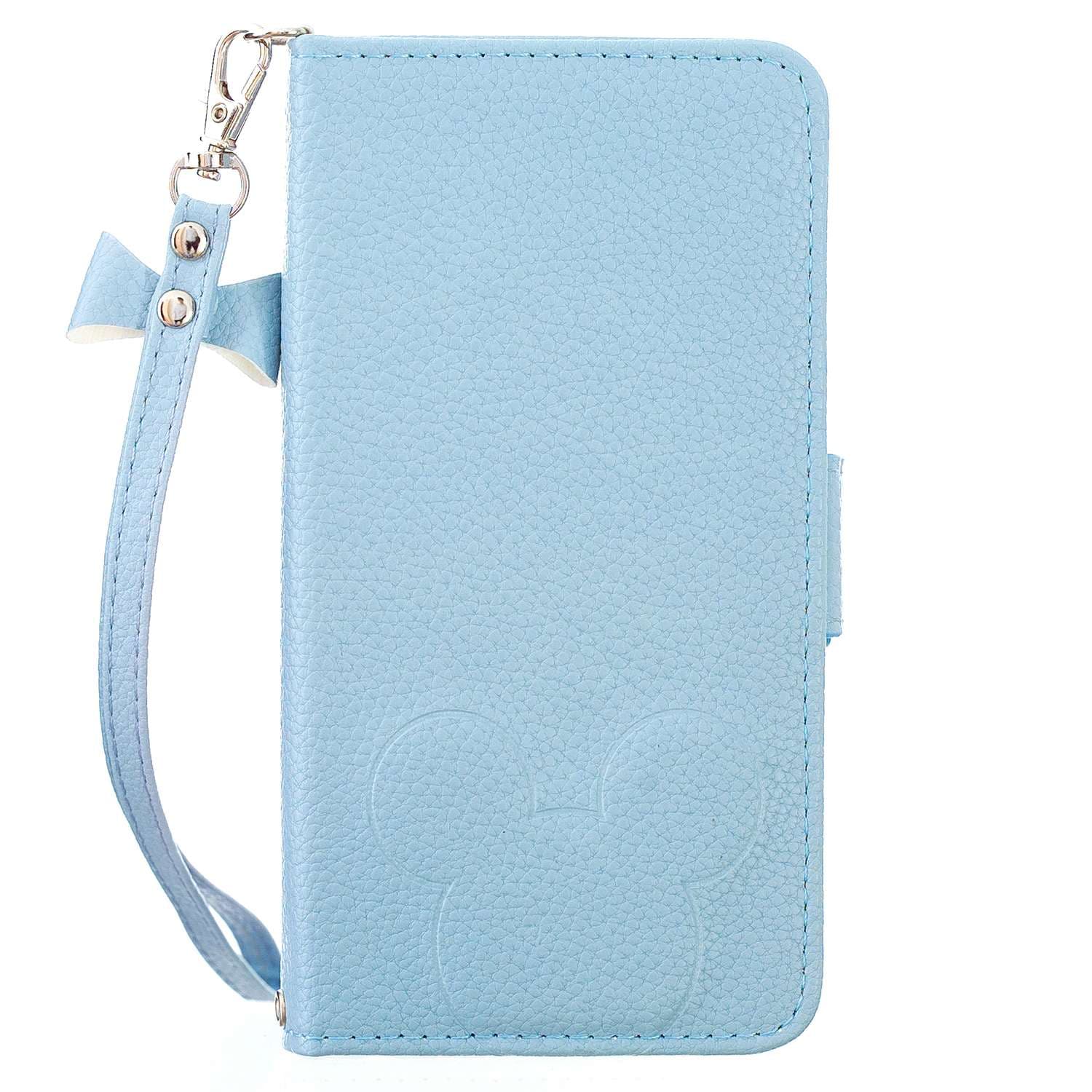 リボン付き手帳型スマホケース