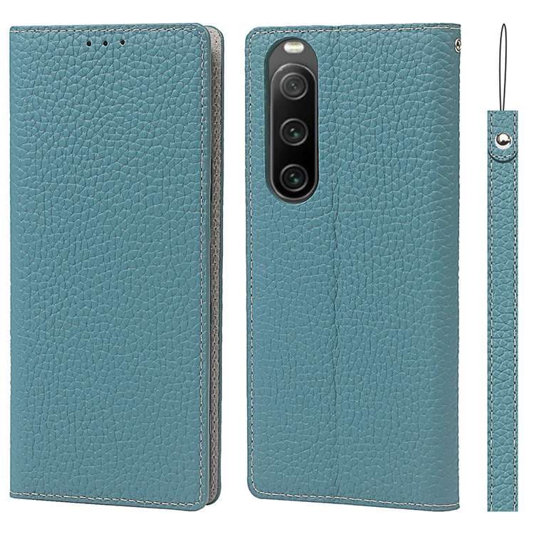 手帳型スマホケース  Xperia用 高級レザー調 多機能フリップケース