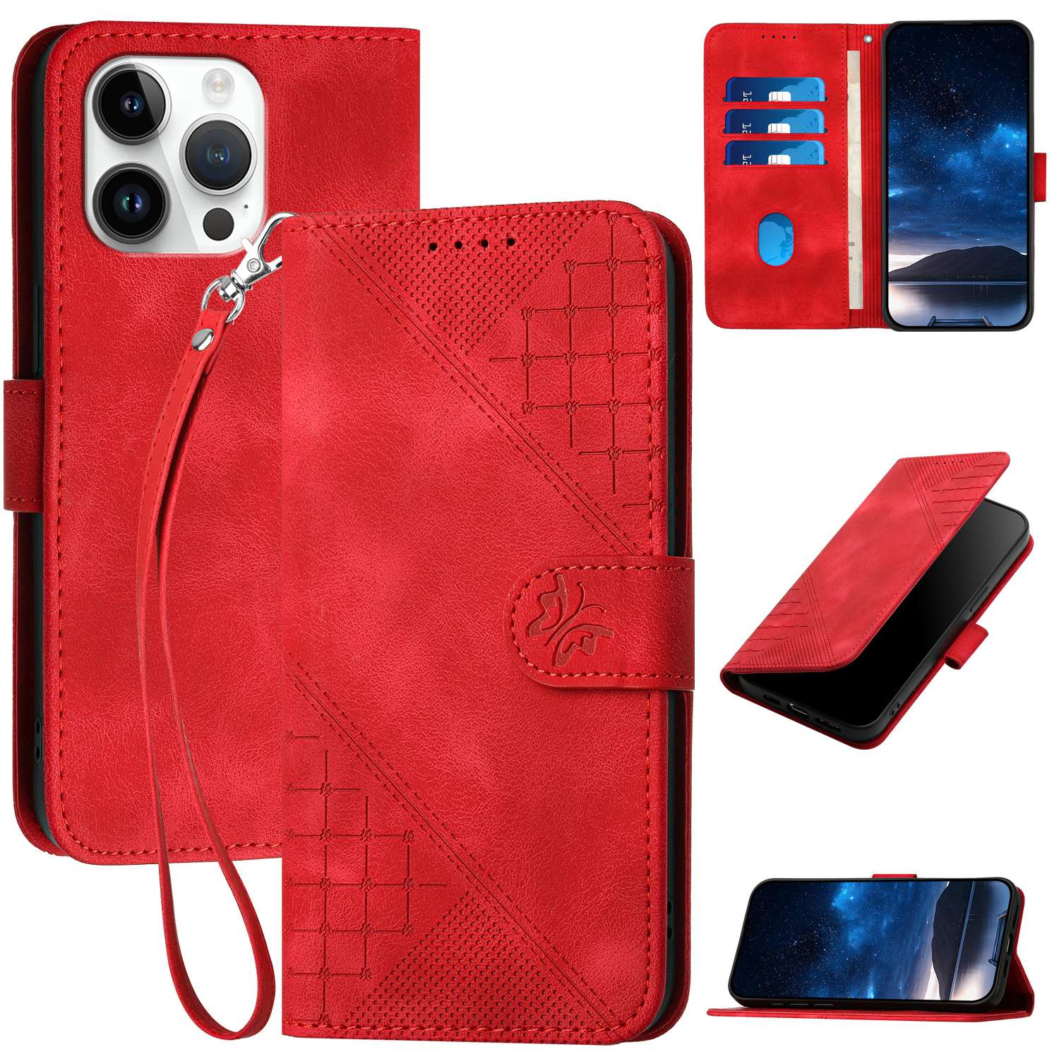 手帳型スマホケース  上質な革製 手帳型 スマートフォンケース