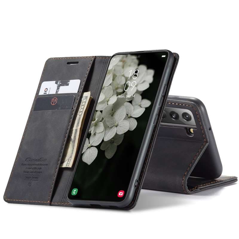 手帳型スマホケース  Galaxy多機能レザーウォレットケース