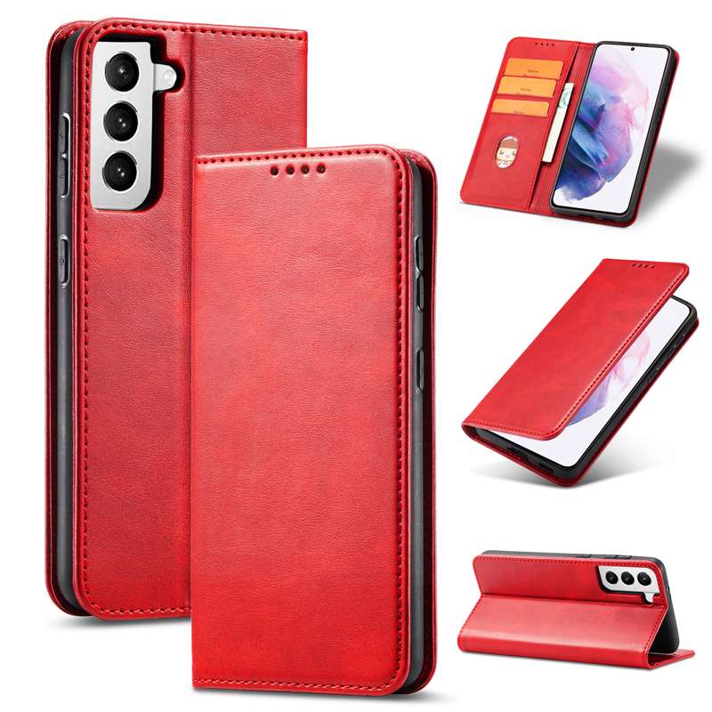 手帳型スマホケース  Galaxy用レザー調マルチカラー手帳型ケース