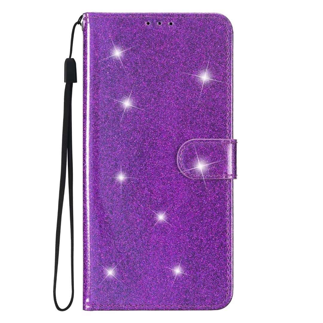 キラキラグリッター手帳型スマホケース