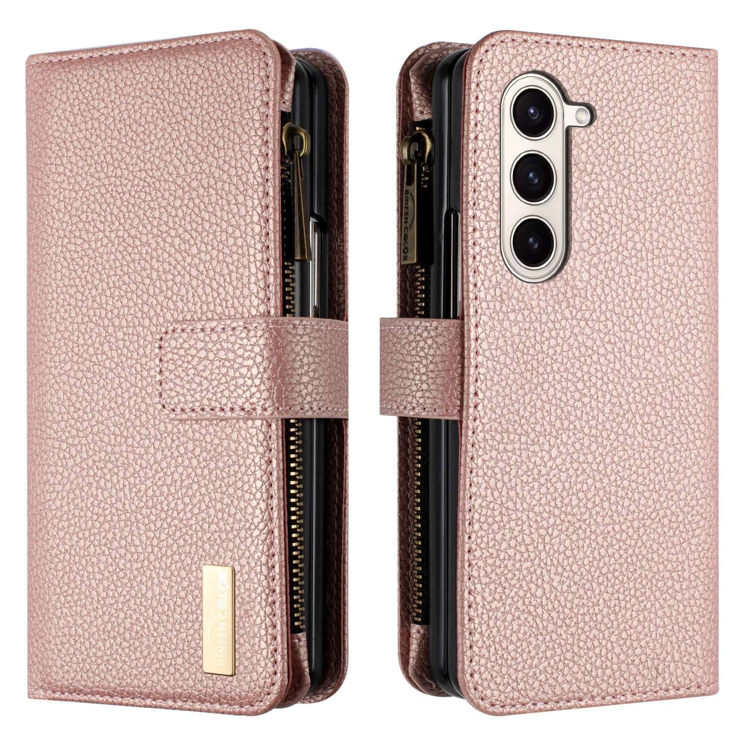 手帳型スマホケース  Galaxy用多機能レザー手帳型ケース