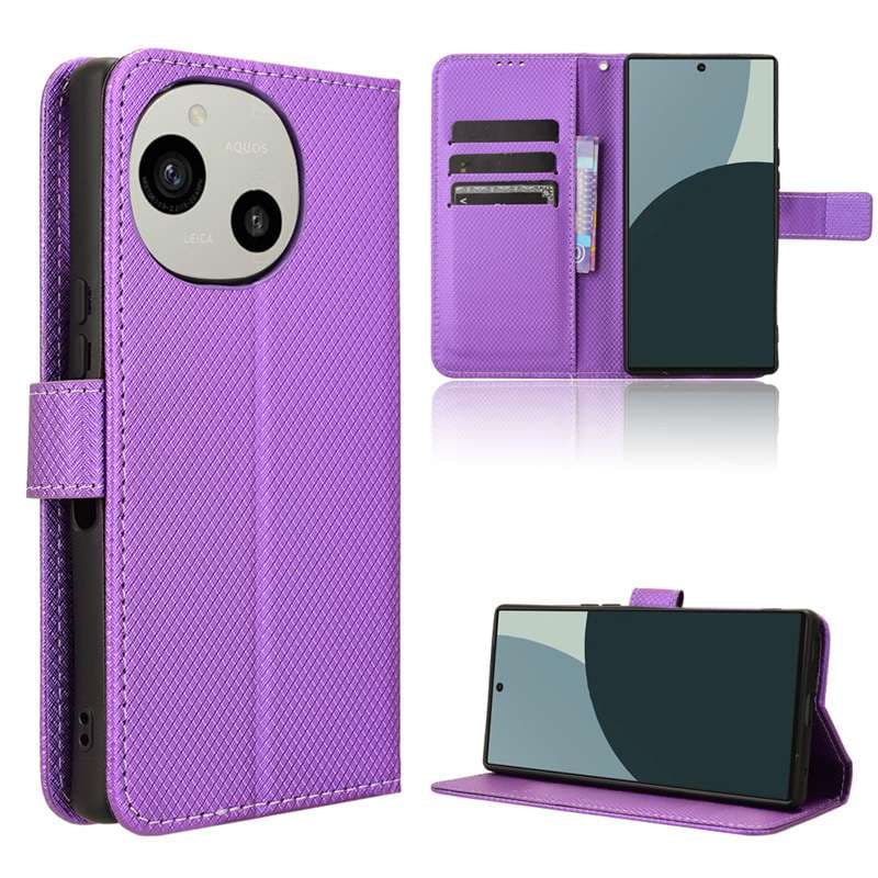 手帳型スマホケース  AQUOS用 多機能手帳型保護ケース