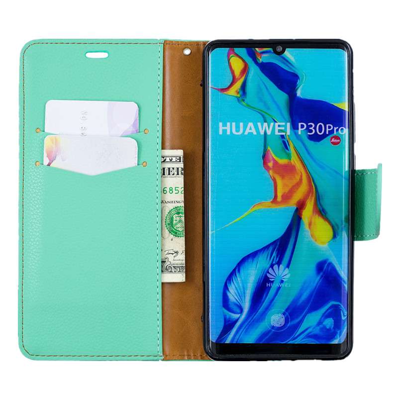 手帳型スマホケース  Huawei用高級レザー調フリップカバーケース
