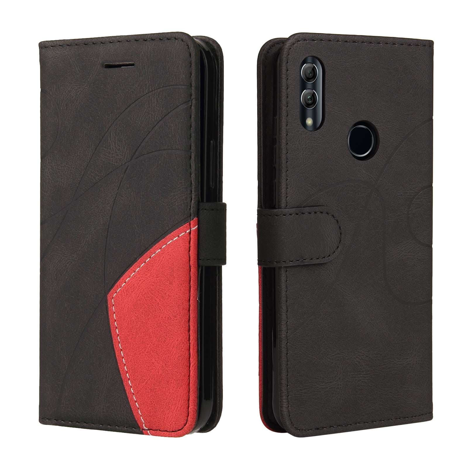 ファーウェイ向け二色革製手帳型スマホケース