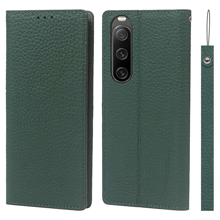 手帳型スマホケース  Xperia用 高級レザー調 多機能フリップケース