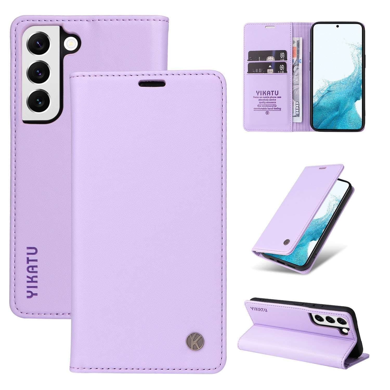VIKATU 多機能レザー手帳型スマホケース