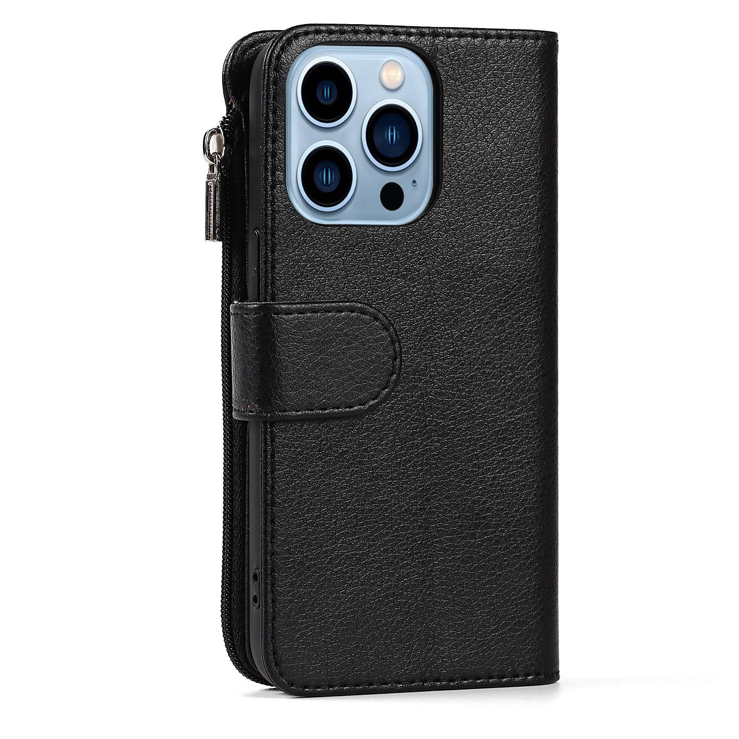 多機能ジッパー付き手帳型スマホケース