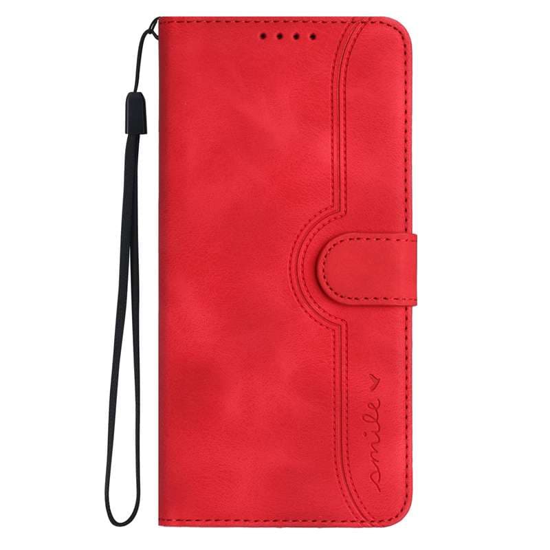 手帳型スマホケース  OPPOスマイル刻印レザー手帳型ケース