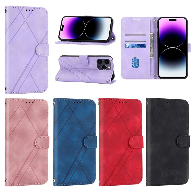 手帳型スマホケース  マルチカラー X型デザイン 手帳型iPhoneケース