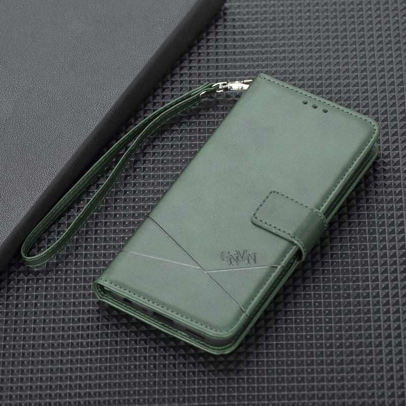 手帳型スマホケース  多機能ストラップ付き財布型スマホケース