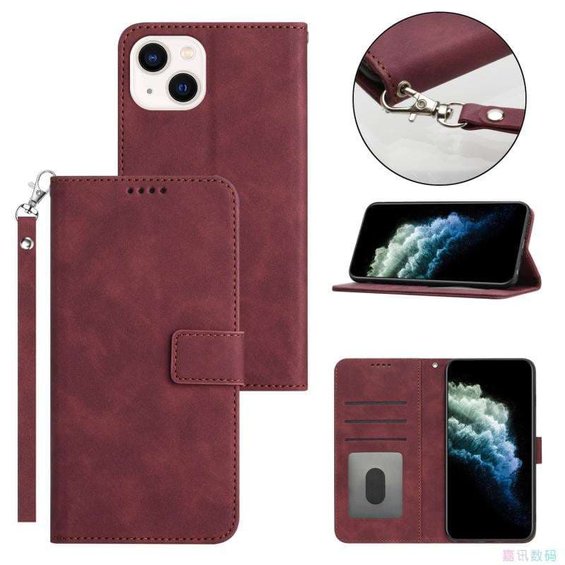 手帳型スマホケース  多機能フリップウォレットiPhoneケース
