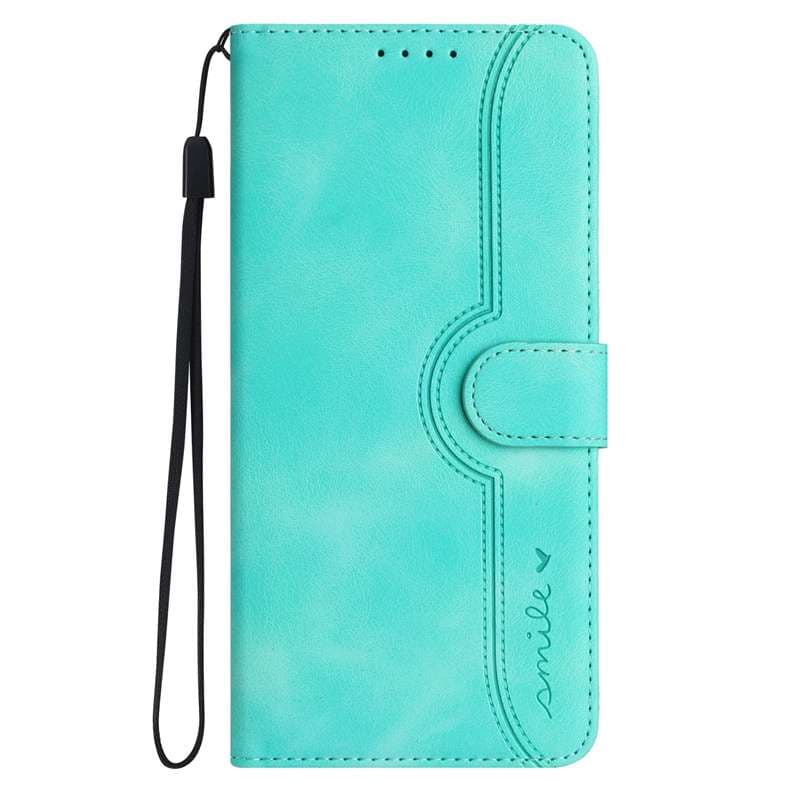 手帳型スマホケース  OPPOスマイル刻印レザー手帳型ケース