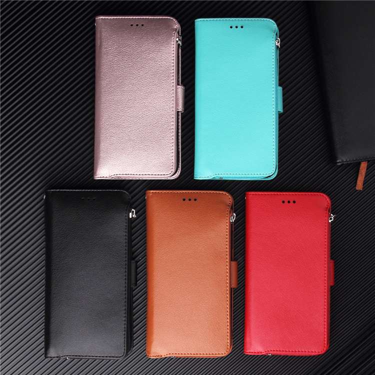 手帳型スマホケース  多機能レザー調手帳型iPhoneケース