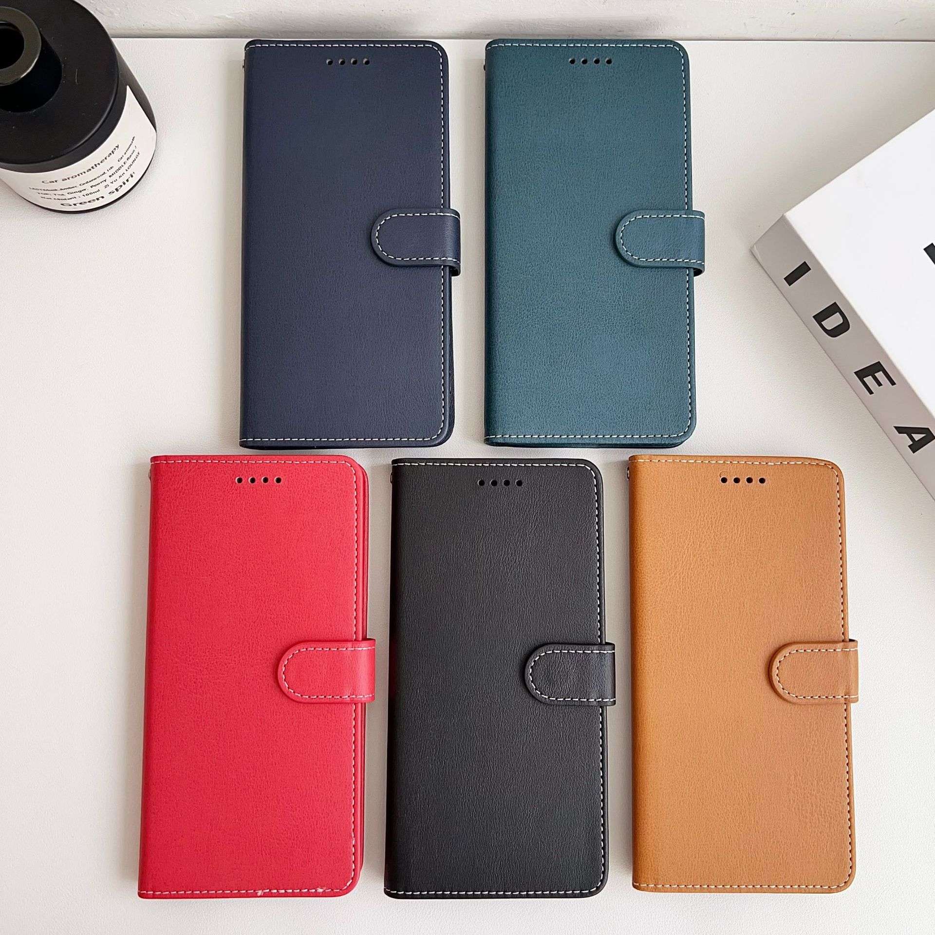 手帳型スマホケース  上質レザー手帳型スマートフォンカバー