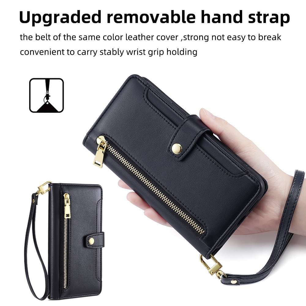 手帳型スマホケース  多機能レザー財布型スマホケース