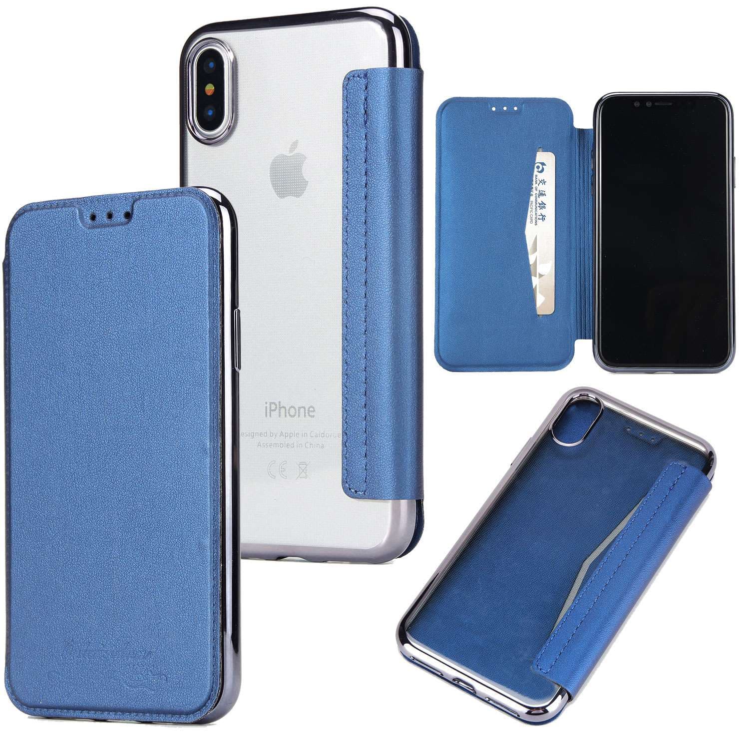 手帳型スマホケース 高級感あふれるiPhone用レザー調手帳型ケース