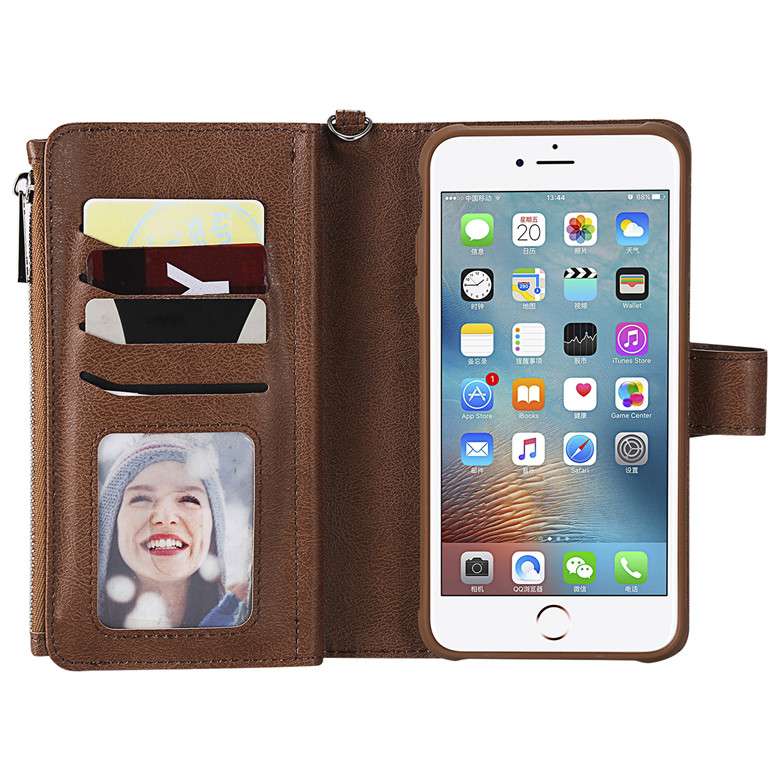 手帳型スマホケース 多機能ウォレット型アイフォンケース