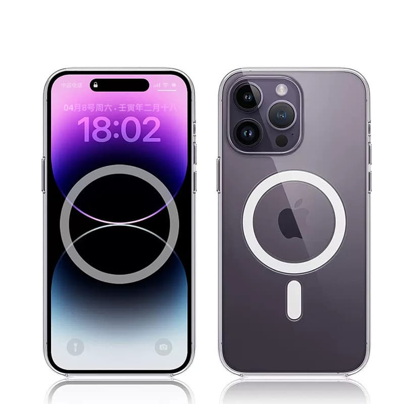 手帳型スマホケース 透明ワイヤレス充電対応保護ケース