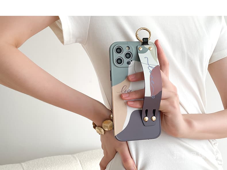 ~インスタ映えを手帳型スマホで~手帳型スマホケース アート柄 ショルダーストラップ付きスマホケース