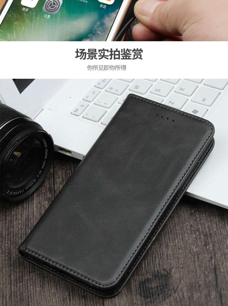 手帳型スマホケース 高級感漂う本革調 iPhone 手帳型ケース