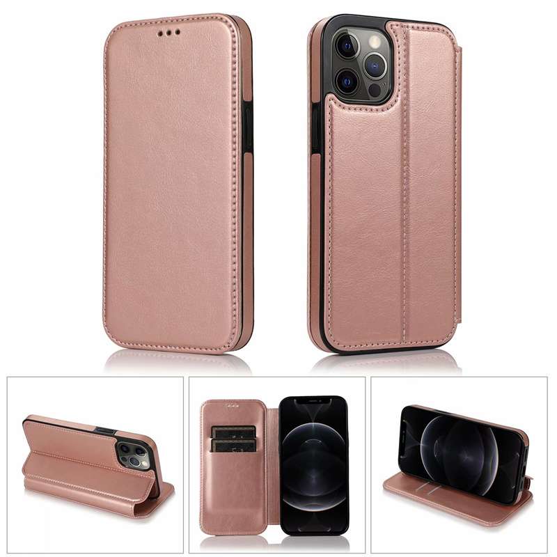手帳型スマホケース 高級レザー風フリップケース iPhone 12/13シリーズ対応
