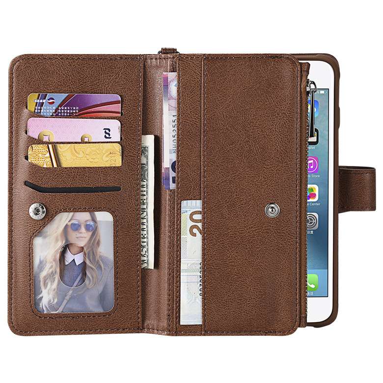 手帳型スマホケース 多機能ウォレット型アイフォンケース