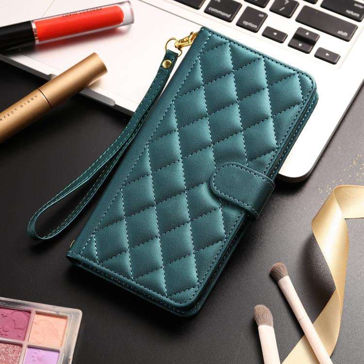 手帳型スマホケース キルティングレザー調 iPhoneケース 手帳型 パステルカラー