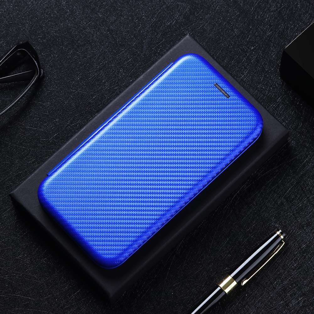 手帳型スマホケース AQUOS シンプルエレガント カーボン調 手帳型ケース
