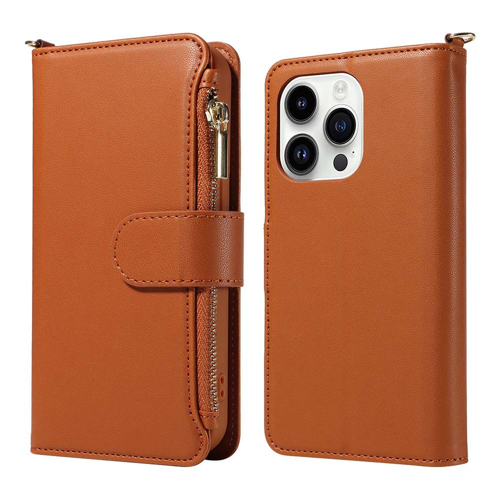 手帳型スマホケース 多機能カード収納付き手帳型iPhoneケース