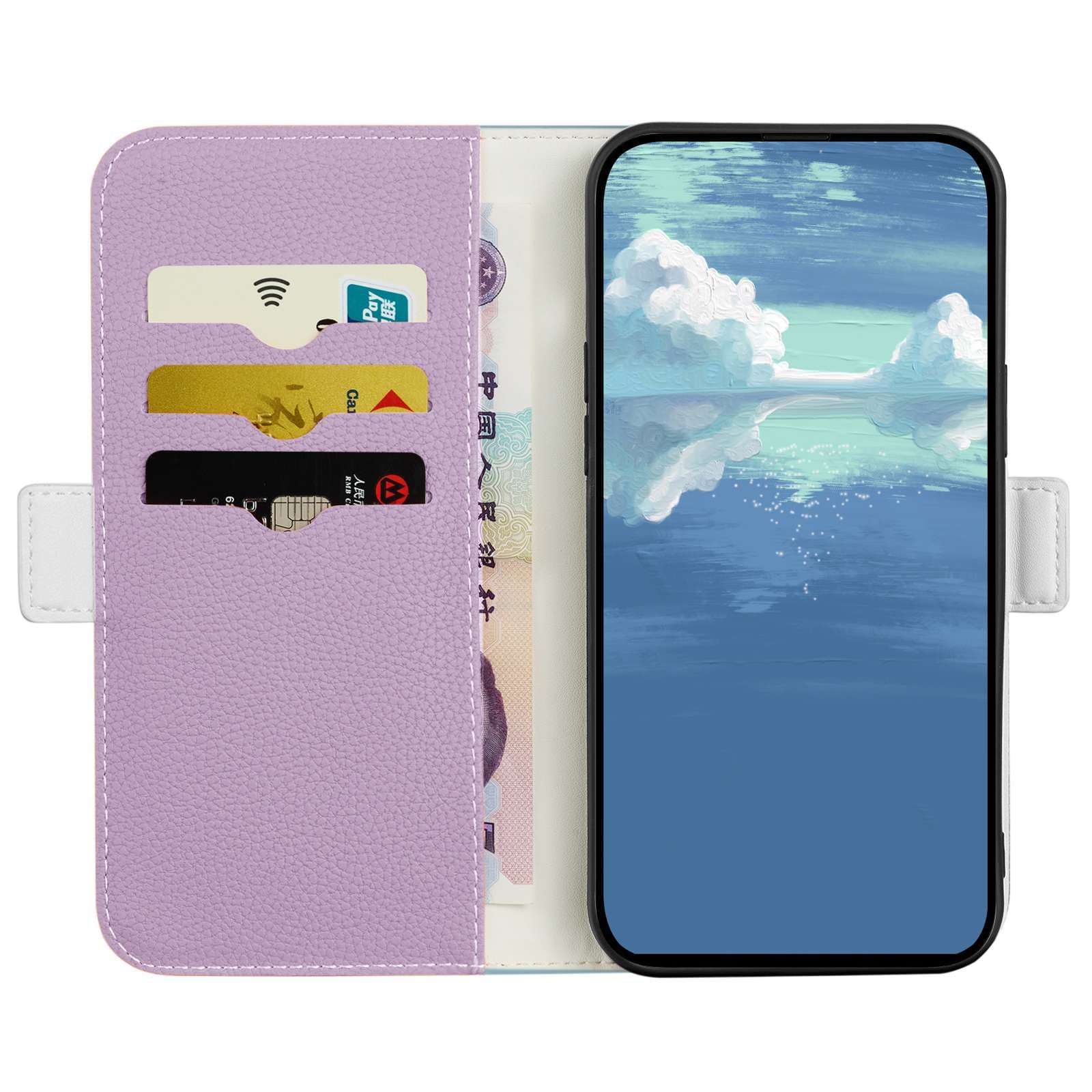 手帳型スマホケース Galaxy用カラフル手帳型レザーケース