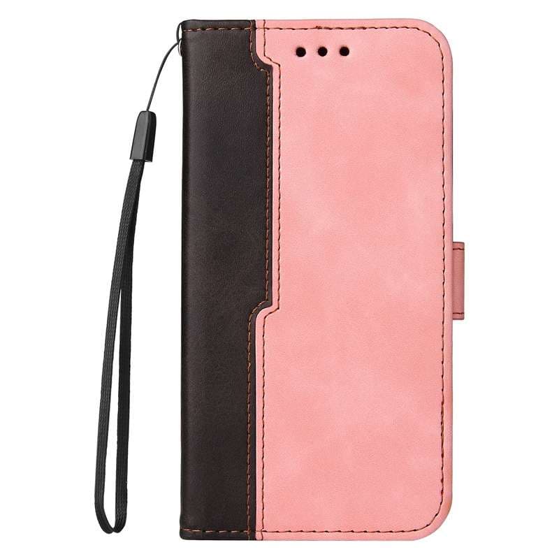 手帳型スマホケース Xperia用 ツートンカラー レザー手帳型ケース