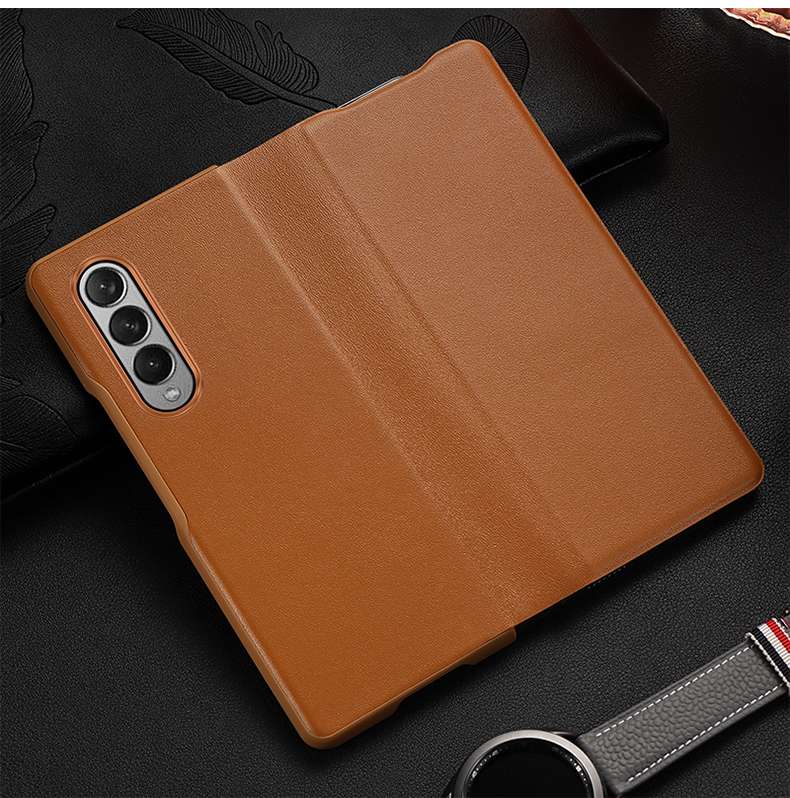 手帳型スマホケース Galaxy用 ストライプ柄レザー調フリップケース