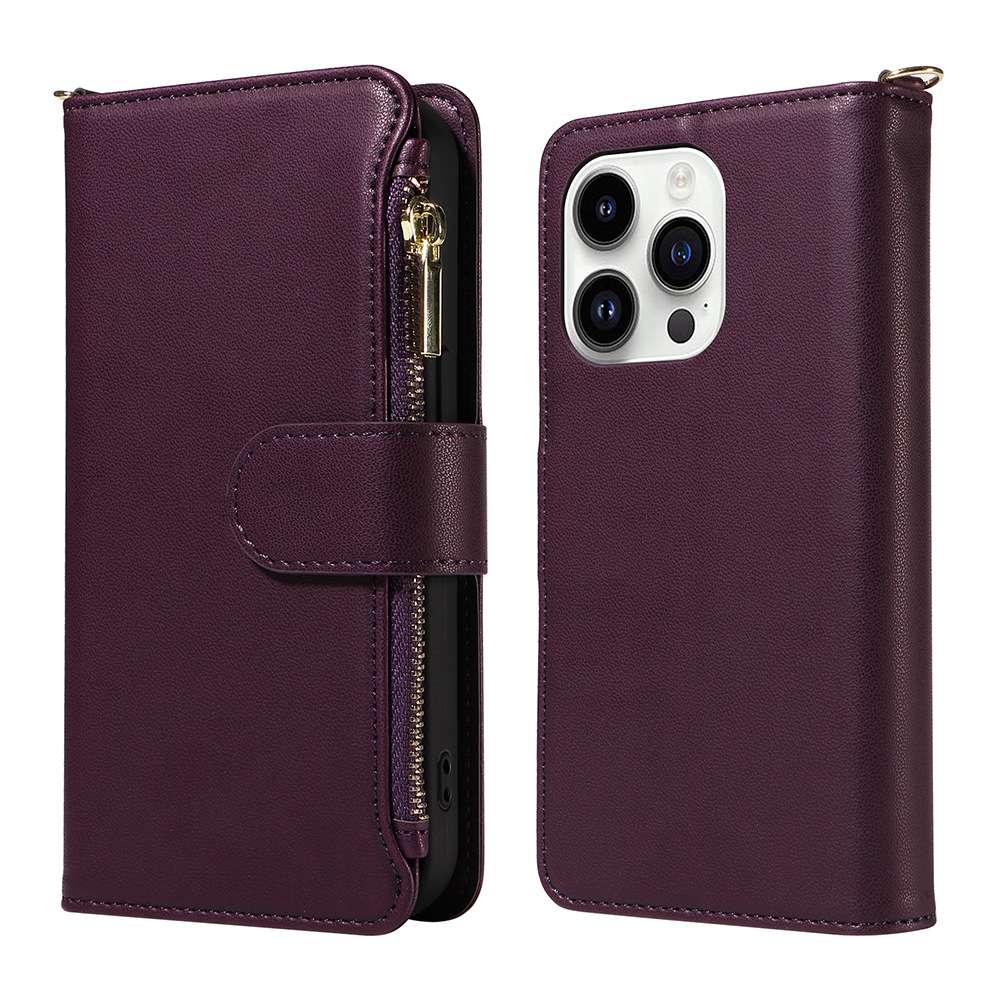 手帳型スマホケース 多機能カード収納付き手帳型iPhoneケース