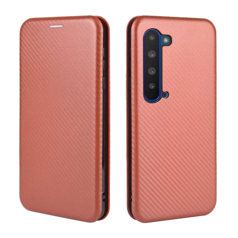 手帳型スマホケース AQUOS シンプルエレガント カーボン調 手帳型ケース